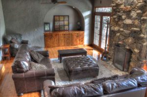 brookside rental fireplace room